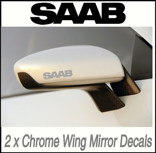 Saab chrome wing mirror - saab,